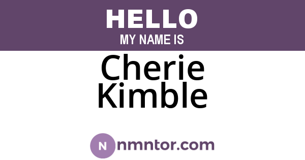 Cherie Kimble