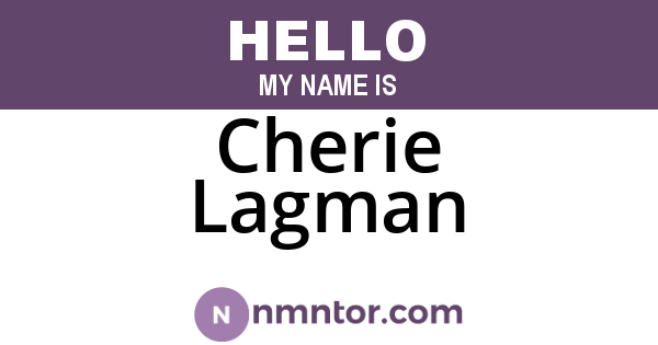 Cherie Lagman
