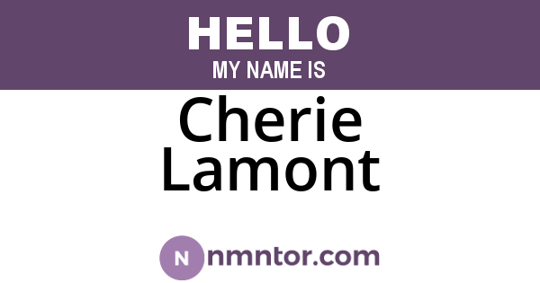 Cherie Lamont