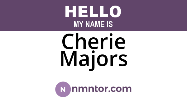 Cherie Majors