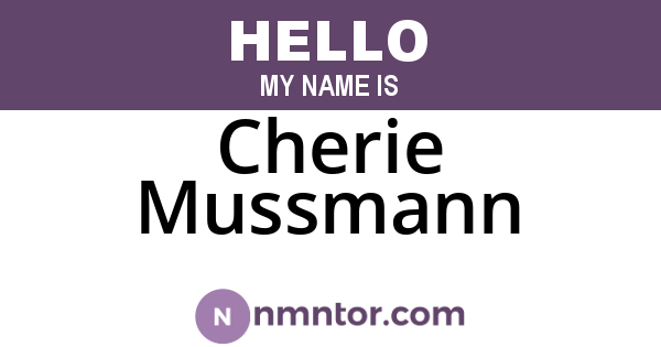 Cherie Mussmann