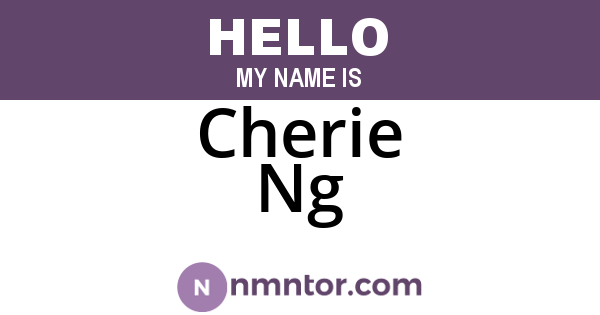 Cherie Ng