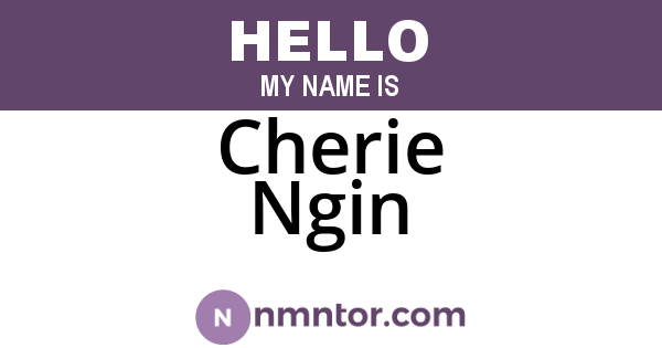 Cherie Ngin