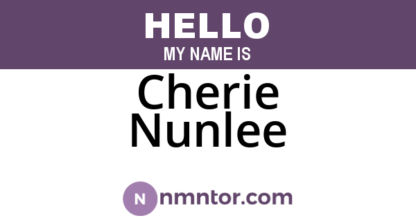 Cherie Nunlee