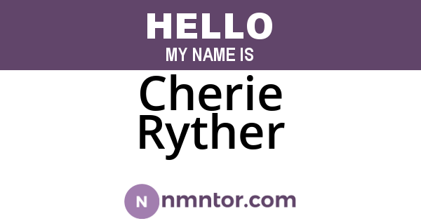 Cherie Ryther