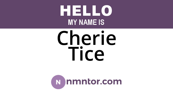 Cherie Tice
