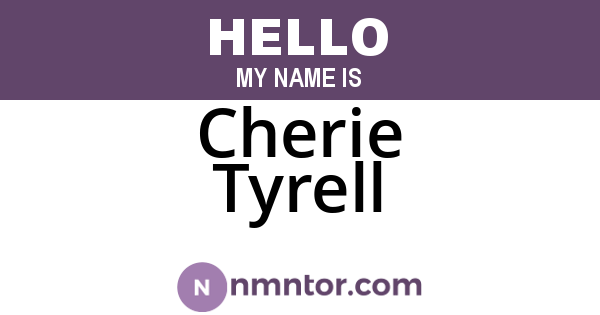 Cherie Tyrell