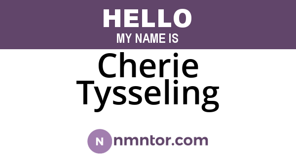 Cherie Tysseling