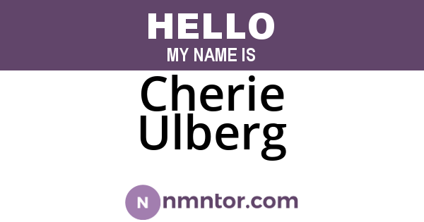 Cherie Ulberg