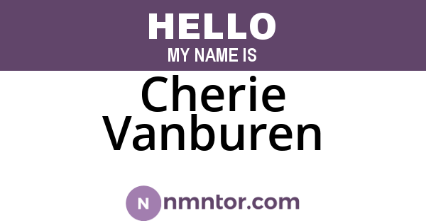 Cherie Vanburen