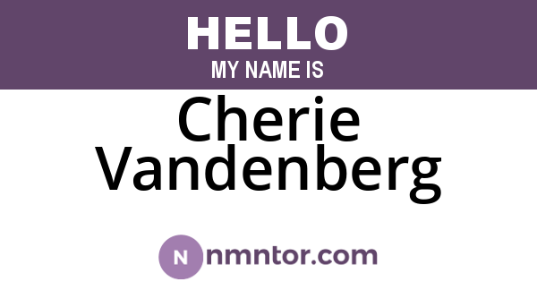 Cherie Vandenberg