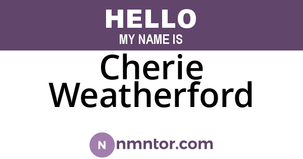 Cherie Weatherford