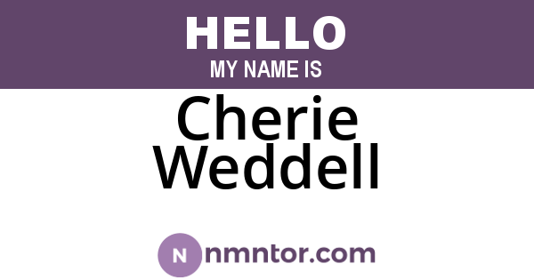 Cherie Weddell