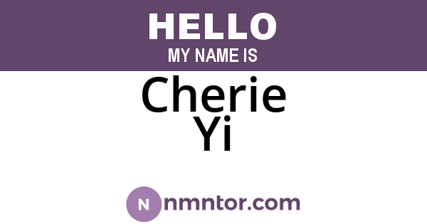 Cherie Yi