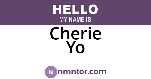 Cherie Yo