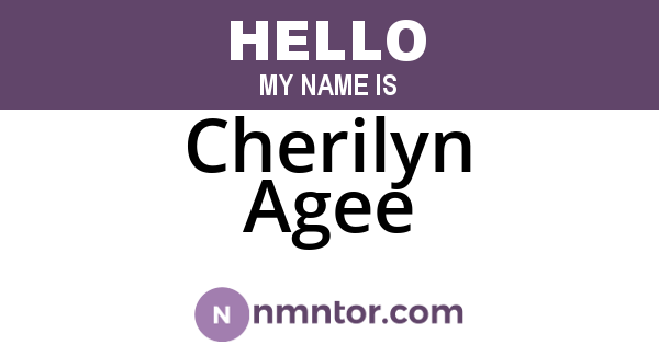 Cherilyn Agee