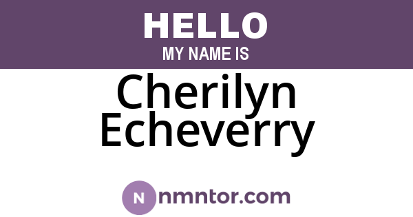 Cherilyn Echeverry