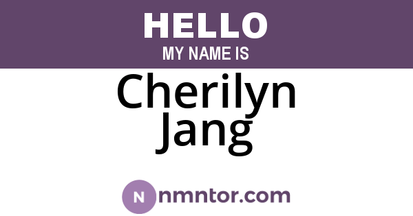 Cherilyn Jang