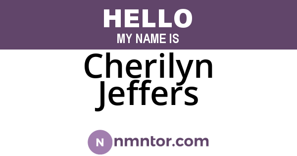Cherilyn Jeffers