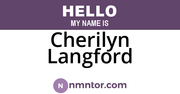 Cherilyn Langford