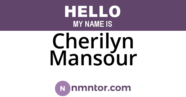 Cherilyn Mansour