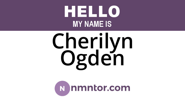 Cherilyn Ogden