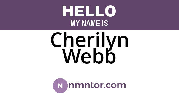 Cherilyn Webb