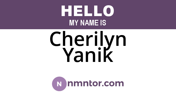 Cherilyn Yanik