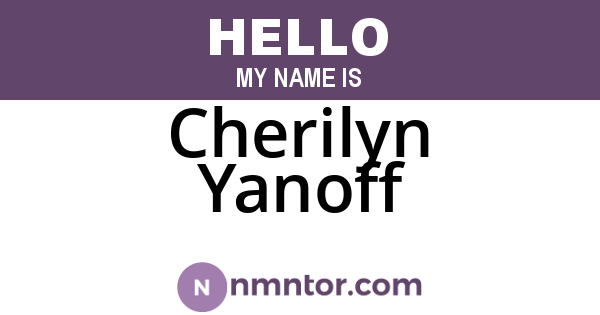 Cherilyn Yanoff