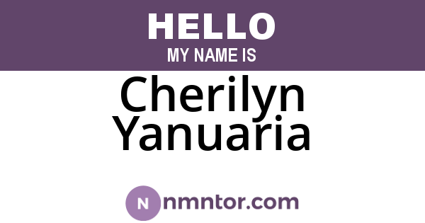 Cherilyn Yanuaria