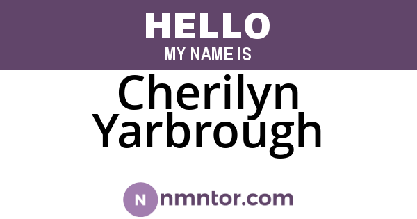Cherilyn Yarbrough