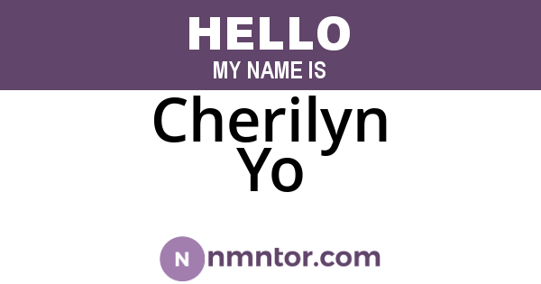 Cherilyn Yo