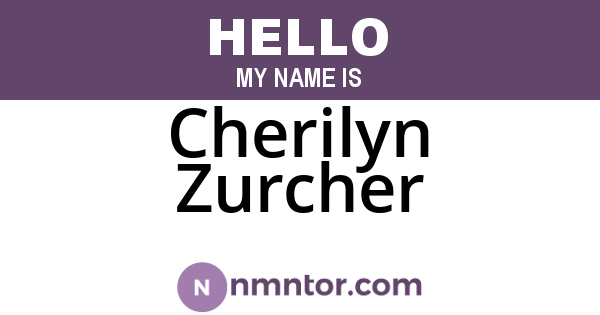 Cherilyn Zurcher