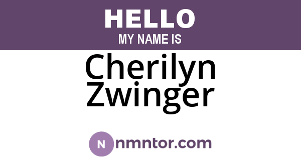 Cherilyn Zwinger
