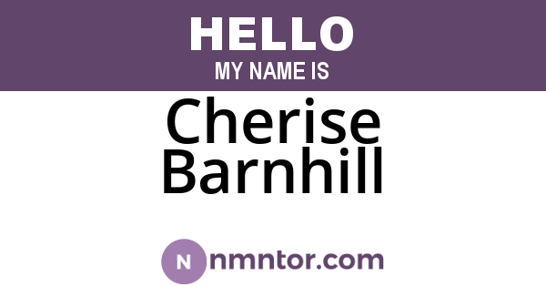 Cherise Barnhill