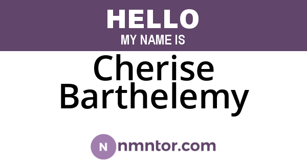 Cherise Barthelemy