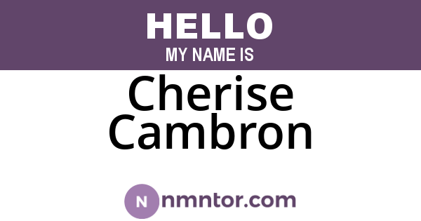 Cherise Cambron