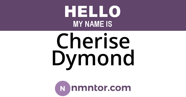 Cherise Dymond