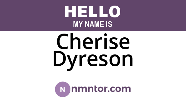 Cherise Dyreson