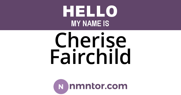 Cherise Fairchild