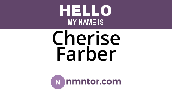 Cherise Farber