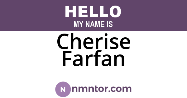 Cherise Farfan