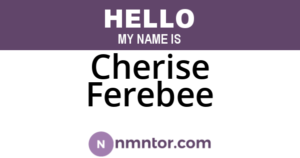 Cherise Ferebee