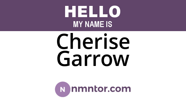 Cherise Garrow