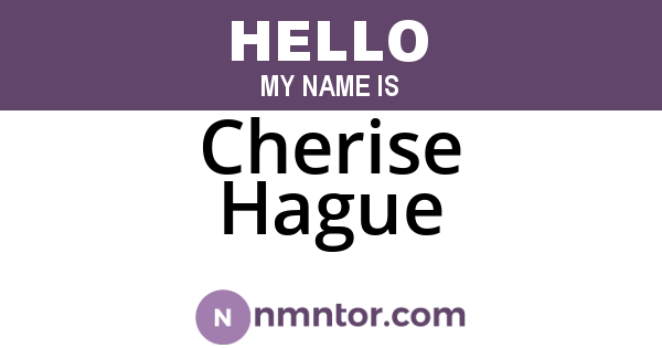 Cherise Hague