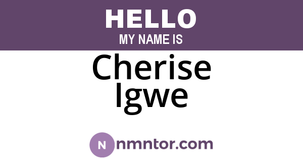 Cherise Igwe