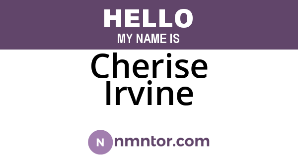 Cherise Irvine