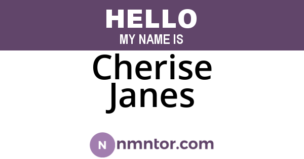 Cherise Janes