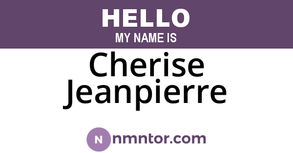 Cherise Jeanpierre
