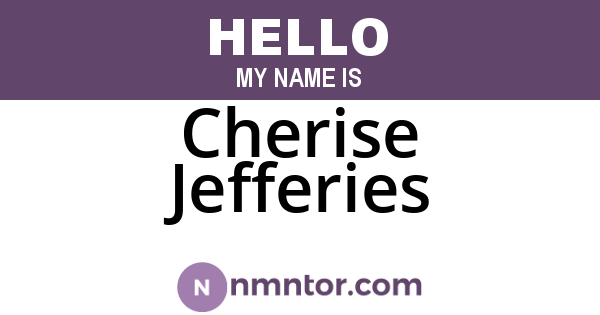 Cherise Jefferies